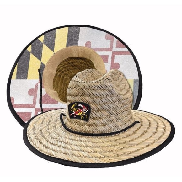 Maryland Patch Lifeguard Garden Straw Hat NEW Fast Ship